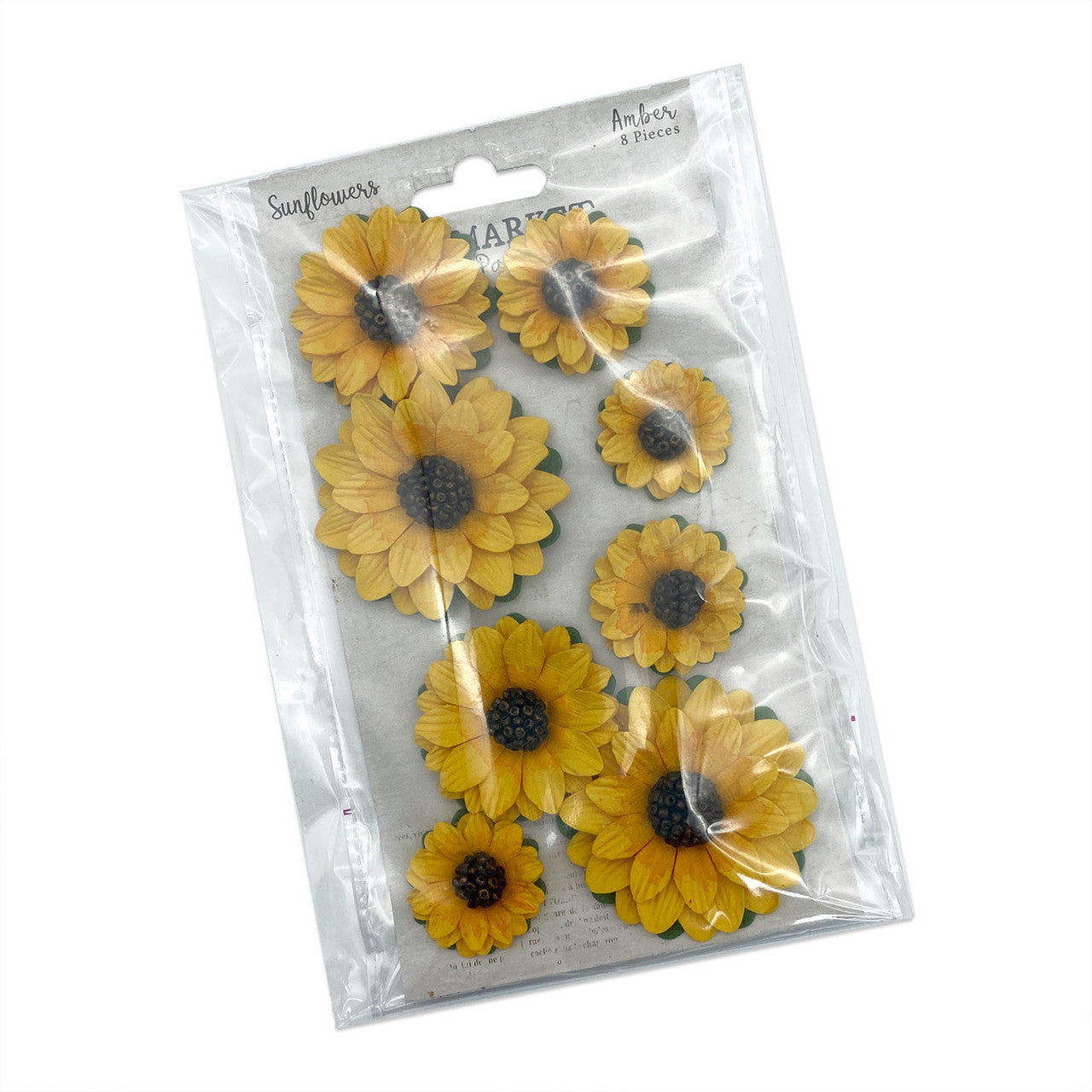 49 and Market Sunflower Paper Flowers Amber